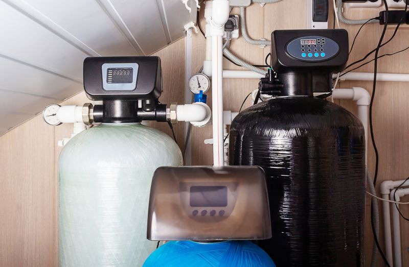 Water Softener System in a Utility Room