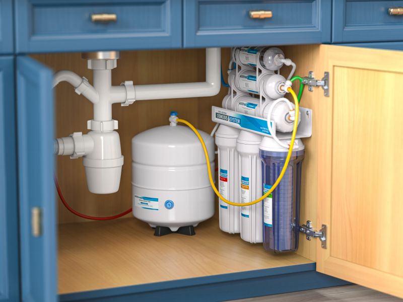 Water Softener System in a Kitchen